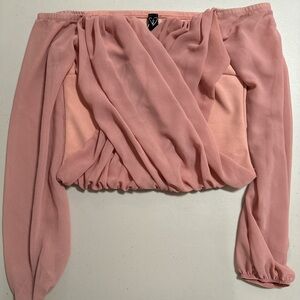 Windsor Pink Off-Shoulder Blouse